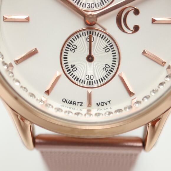 2x Charming Charlie Women's Watches Metal Mesh Faux Leather w New Battery - Picture 6 of 15